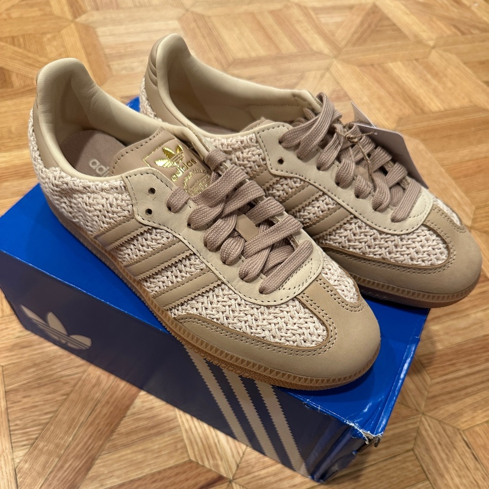 NWT Adidas SAMBA OG in Raffia in M6.5/EU38/W7.5